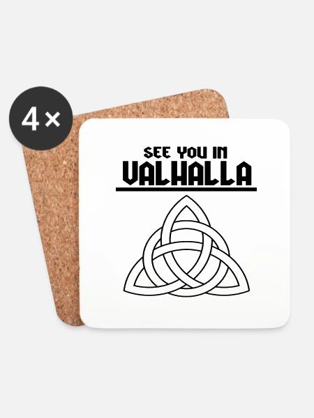 Valhalla - Untersetzer (4er-Set) - Weiß