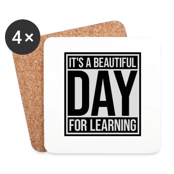 beautiful day for learning - Coasters (set of 4) - white - Front