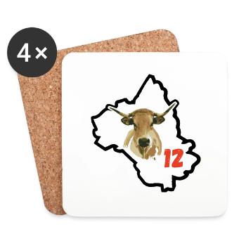 Aveyron in France - Coasters (set of 4) - white - Front