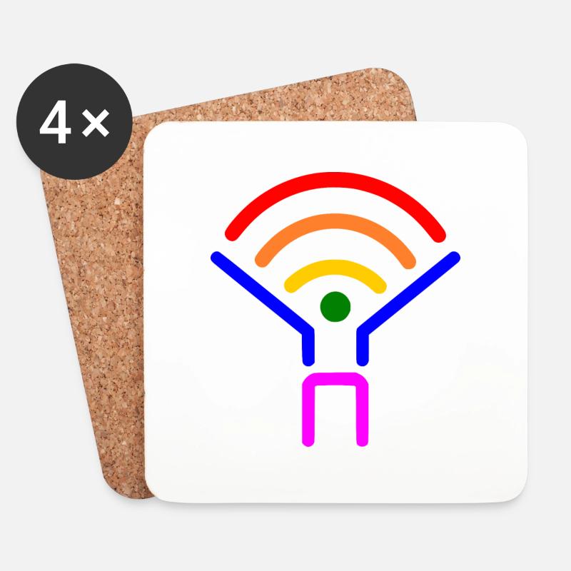Lgbt - Untersetzer (4er-Set) - Weiß