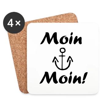 Moin Moin - Untersetzer (4er-Set) - Weiß - Vorne