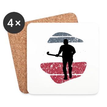 Hockey Field Hockey Players Hockey Season - Coasters (set of 4) - white - Front