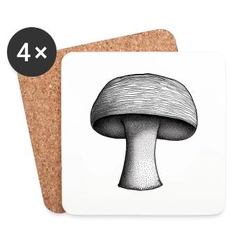 Pilz Pilze Giftpilze Mykologie erdig natürlich 8 - Untersetzer (4er-Set) - Weiß - Vorne