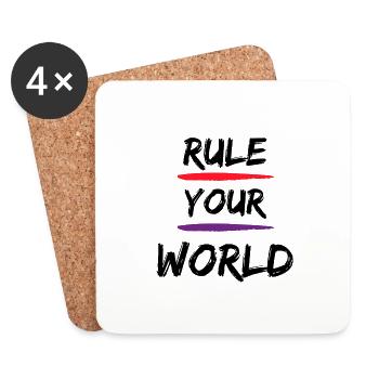 Rule your World - Untersetzer (4er-Set) - Weiß - Vorne