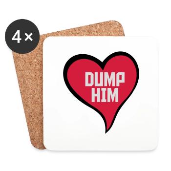 dump him quote logo - Coasters (set of 4) - white - Front