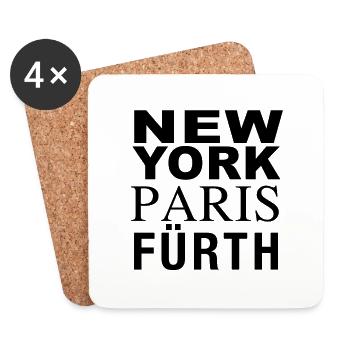 NEWYORK PARIS FÜRTH - Dessous de verre (lot de 4) - blanc - Devant