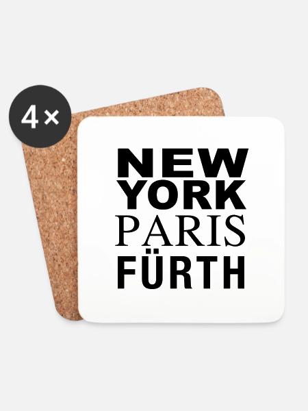 NEWYORK PARIS FÜRTH - Coasters (set of 4) - white