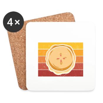 fresh ou of the oven - Funny Turkey - Dessous de verre (lot de 4) - blanc - Devant