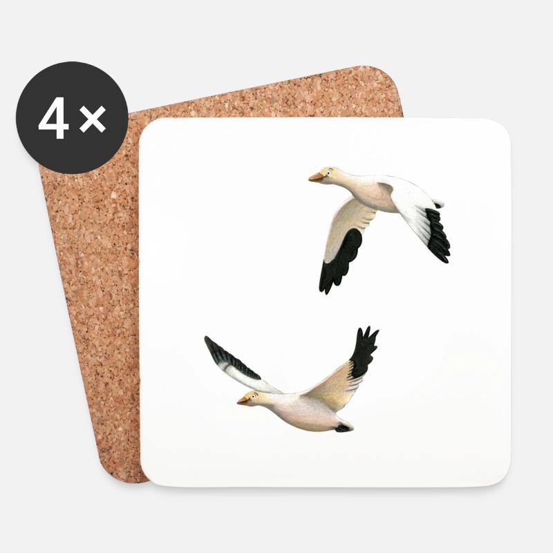 Snow geese - Coasters (set of 4) - white