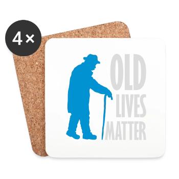 old lives matter Zitat - Untersetzer (4er-Set) - Weiß - Vorne