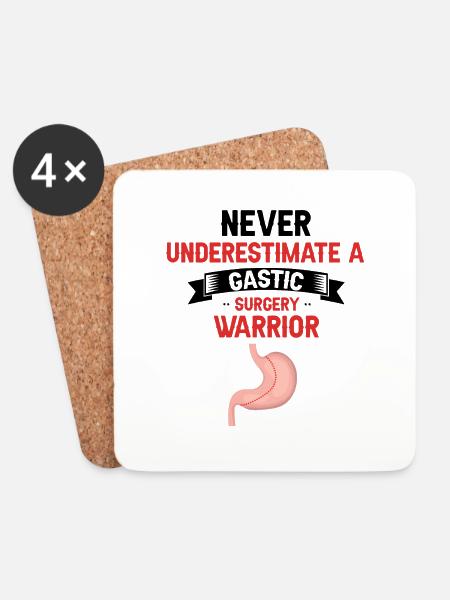 Gastric Bypass and Gastric Bypass Surgery Design - Coasters (set of 4) - white