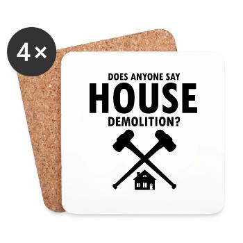 House Demolition and Renovation Design - Coasters (set of 4) - white - Front