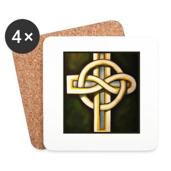 Celtic Cross - Coasters (set of 4) - white - Front