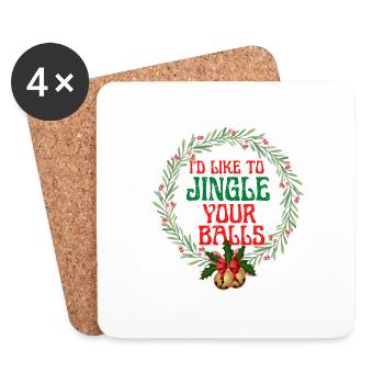 Ich möchte deine Bälle jingle - Untersetzer (4er-Set) - Weiß - Vorne