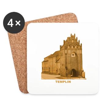 Templin Mühlentor Uckermark Brandenburg - Dessous de verre (lot de 4) - blanc - Devant