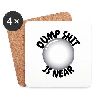 Stupid is near - Coasters (set of 4) - white - Front