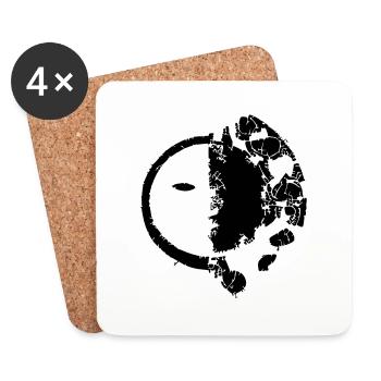 Sun Moon Mosaic Astrology Symbol Vector 1 - Coasters (set of 4) - white - Front
