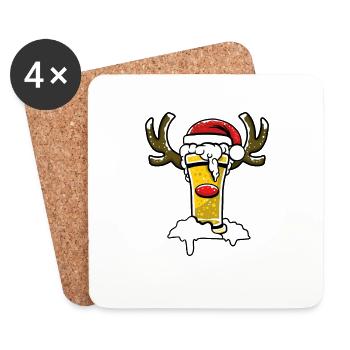 CHRISTMAS BERRY 3 - Coasters (set of 4) - white - Front
