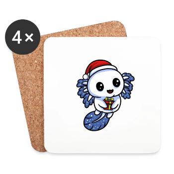 DESIGN DE NOËL AXOLOTL - Dessous de verre (lot de 4) - blanc - Devant