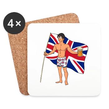 English Hot Boy - Coasters (set of 4) - white - Front
