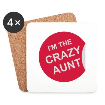 à The Crazy Aunt - Dessous de verre (lot de 4) - blanc - Devant