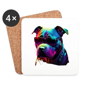 American Staffordshire Terrier Dogs American - Untersetzer (4er-Set) - Weiß - Vorne