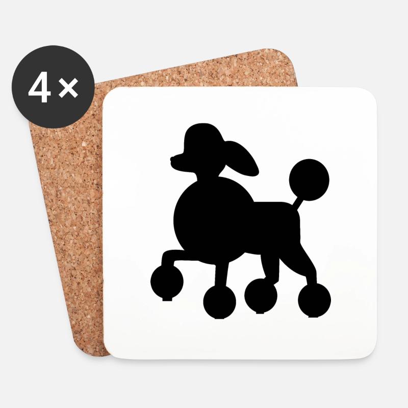DOG CAT PET - Untersetzer (4er-Set) - Weiß