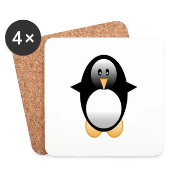 Pingouin - Dessous de verre (lot de 4) - blanc - Devant