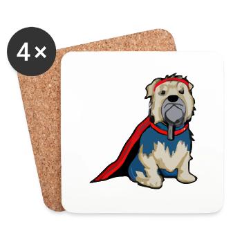 Supertchup the hero dog - Coasters (set of 4) - white - Front