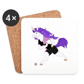 Ruggers Unicorn - Coasters (set of 4) - white - Front