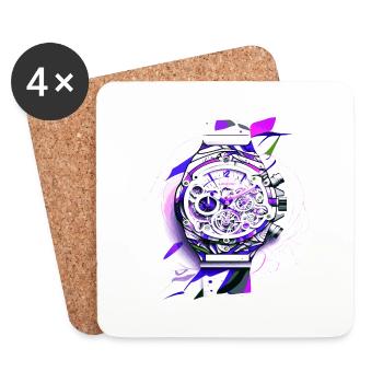 Men's watch as chronograph for the watch collector - Coasters (set of 4) - white - Front