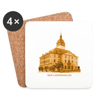 Bad Langensalza Rathaus Kurstadt Unstrut Thüringen - Untersetzer (4er-Set) - Weiß - Vorne