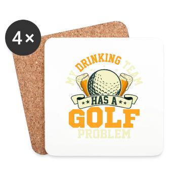 My Drinking Team Has A Golf Problem Golfing Par Te - Coasters (set of 4) - white - Front