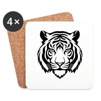 Tiger - Coasters (set of 4) - white - Front