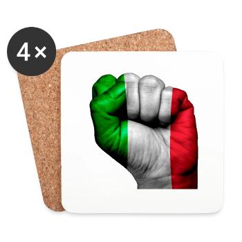 Fist Italie - Dessous de verre (lot de 4) - blanc - Devant