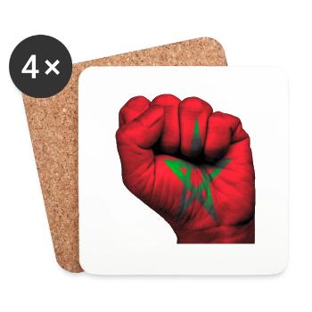 Fist Maroc - Dessous de verre (lot de 4) - blanc - Devant