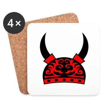viking helmet - Untersetzer (4er-Set) - Weiß - Vorne