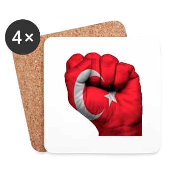 Fist Turquie - Dessous de verre (lot de 4) - blanc - Devant
