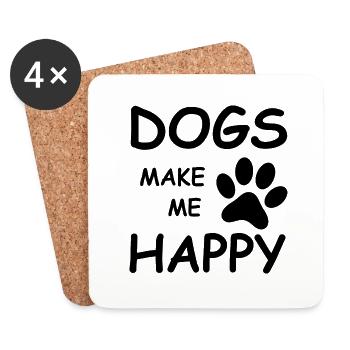 Dog Hund - Untersetzer (4er-Set) - Weiß - Vorne