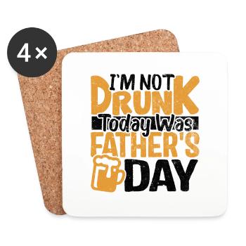 Daddy Humor Gift for Father's Day - Coasters (set of 4) - white - Front
