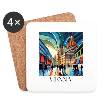 VIENNA - Coasters (set of 4) - white - Front