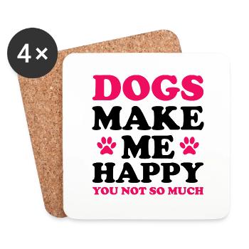 Hund Dog - Untersetzer (4er-Set) - Weiß - Vorne