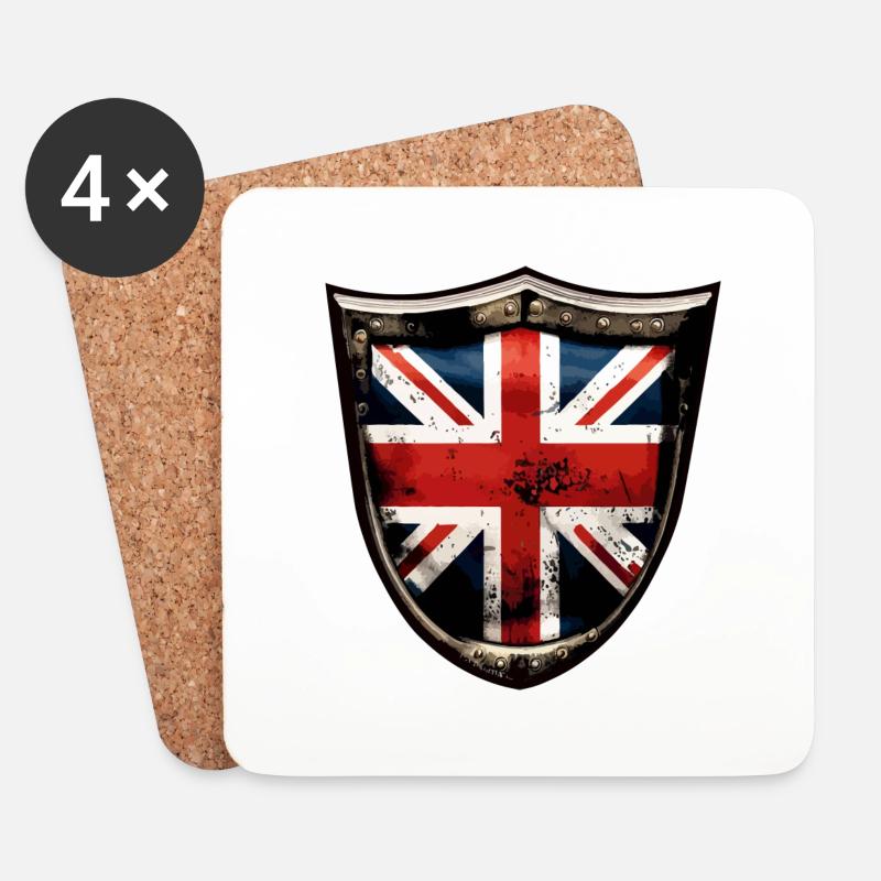 UNION JACK - Untersetzer (4er-Set) - Weiß
