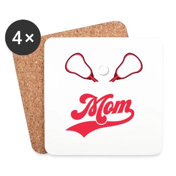 Lacrosse Mom Team Fan Goalie Player - Coasters (set of 4) - white - Front