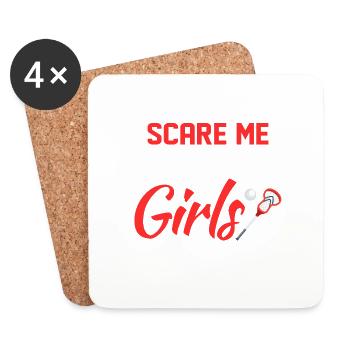 You Don't Scare Me I Coach Girls Lacrosse Woman Pl - Coasters (set of 4) - white - Front