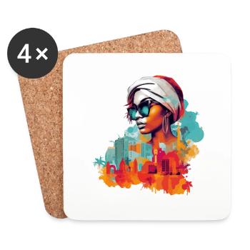 Urbane Mama - Untersetzer (4er-Set) - Weiß - Vorne