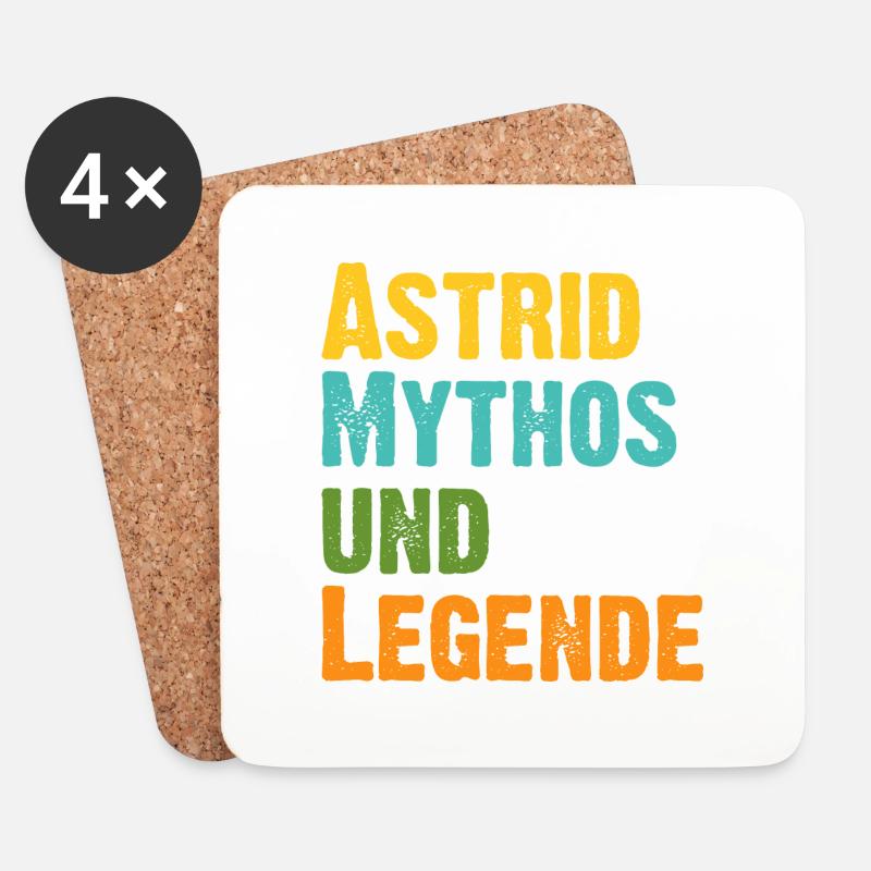 Mythos Astrid die Legende Vorname Astrid - Untersetzer (4er-Set) - Weiß