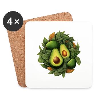 Avocado - Untersetzer (4er-Set) - Weiß - Vorne