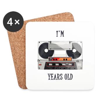 I'm -- years old - Coasters (set of 4) - white - Front