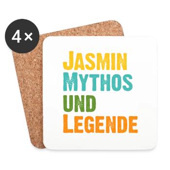 Mythos Jasmin die Legende Vorname Jasmin - Untersetzer (4er-Set) - Weiß - Vorne